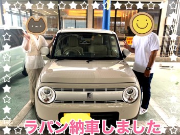 女性に大人気！アルトラパン納車しました☺